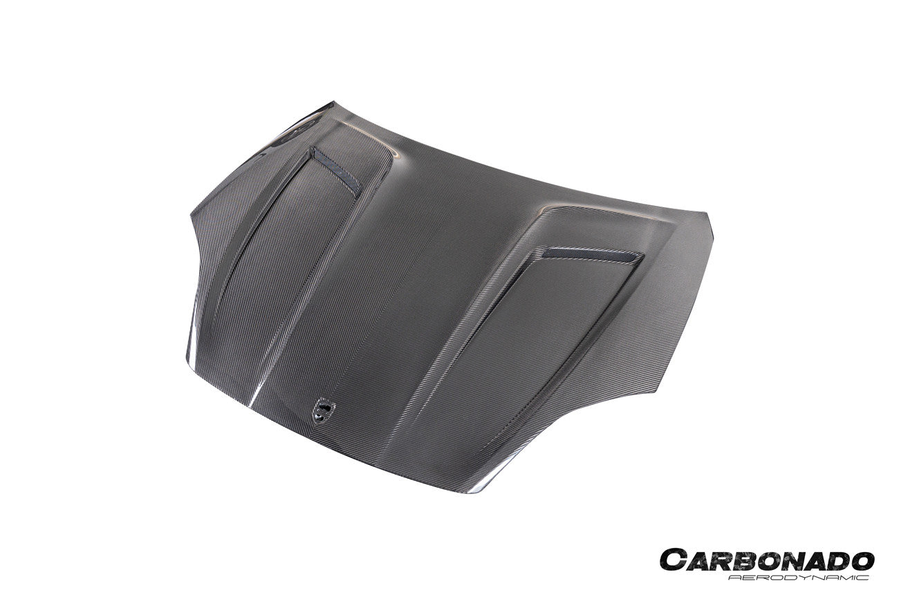 Capó seco de fibra de carbono para Porsche 9Y0.2 Cayenne S Coupé E-Hybrid KT Style Carbonado 2024-2025