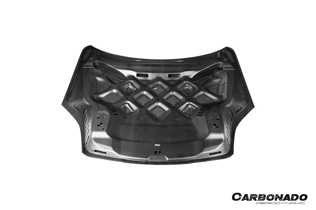 Capó seco de fibra de carbono para Porsche 9Y0.2 Cayenne S Coupé E-Hybrid KT Style Carbonado 2024-2025