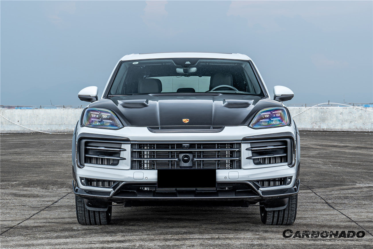 Carbonado 2024-2025 Porsche 9Y0.2 Cayenne S    Coupe    E-Hybrid MSY Style Dry Carbon Fiber Headlight Eyelid Eyebrow Cover
