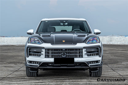 Carbonado 2024-2025 Porsche 9Y0.2 Cayenne S    Coupe    E-Hybrid MSY Style Dry Carbon Fiber Headlight Eyelid Eyebrow Cover