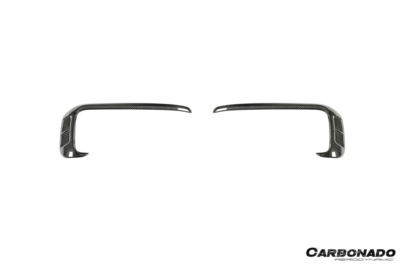 Carbonado 2024-2025 Porsche 9Y0.2 Cayenne S   Coupe    E-Hybrid MSY Style Dry Carbon Fiber Front Bumper Vent Trims