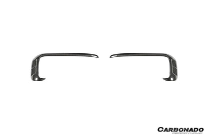 Carbonado 2024-2025 Porsche 9Y0.2 Cayenne S   Coupe    E-Hybrid MSY Style Dry Carbon Fiber Front Bumper Vent Trims
