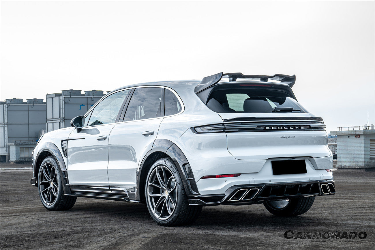 Carbonado 2018-2025 Porsche 9Y0 Cayenne    S    Coupe    E-Hybrid MSY Style Dry Carbon Fiber Rear Lip Diffuser