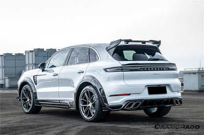 Carbonado 2018-2025 Porsche 9Y0 Cayenne    S    Coupe    E-Hybrid MSY Style Dry Carbon Fiber Rear Lip Diffuser