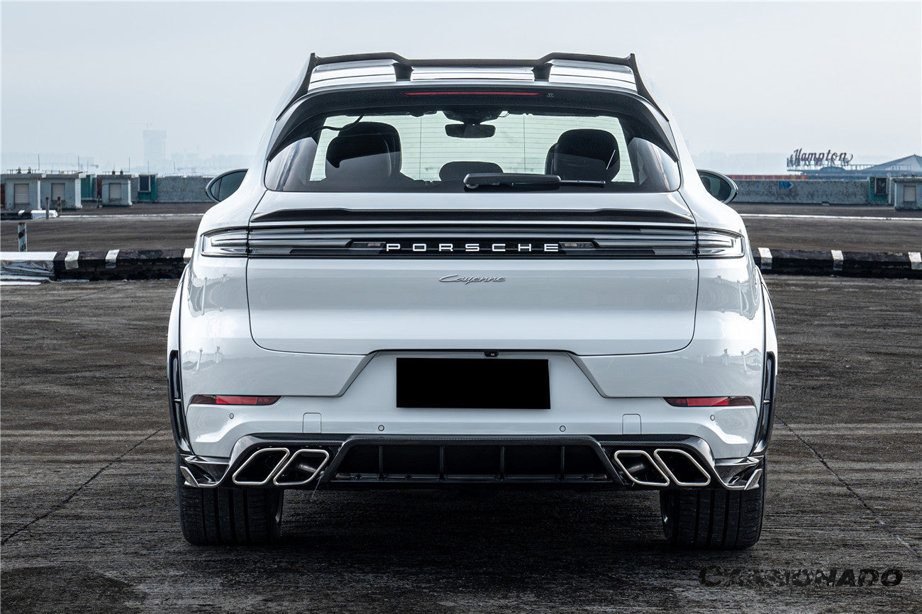 Carbonado 2018-2025 Porsche 9Y0 Cayenne    S    Coupe    E-Hybrid MSY Style Dry Carbon Fiber Rear Lip Diffuser