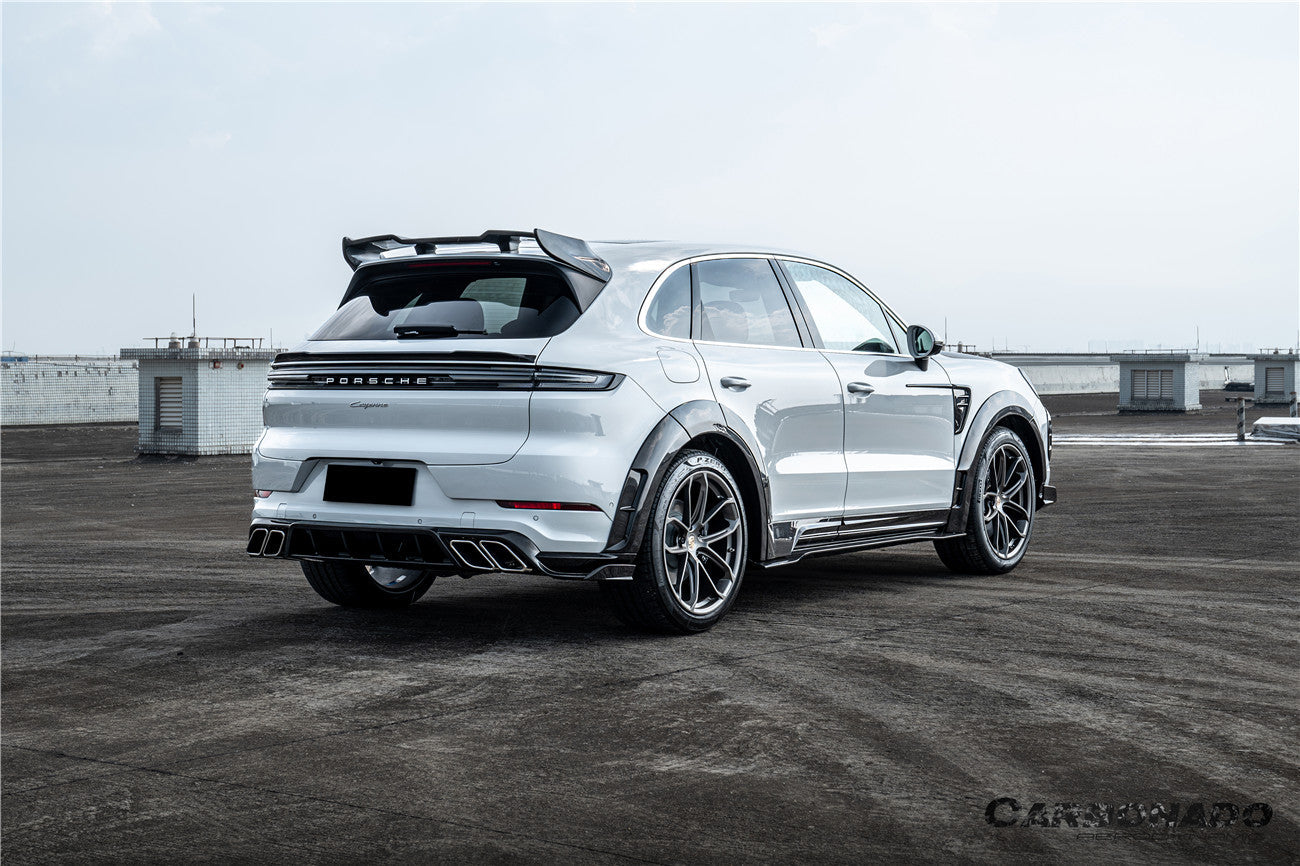Carbonado 2018-2025 Porsche 9Y0 Cayenne    S    Coupe    E-Hybrid MSY Style Dry Carbon Fiber Rear Lip Diffuser