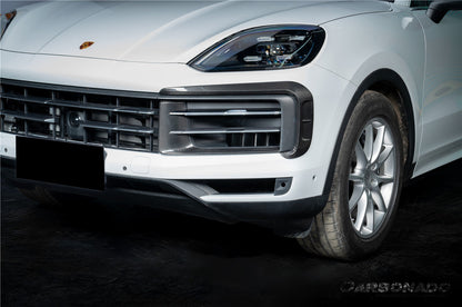 Carbonado 2024-2025 Porsche 9Y0.2 Cayenne S   Coupe     E-Hybrid OEM Style Dry Carbon Fiber Front Bumper Side Vent Cover
