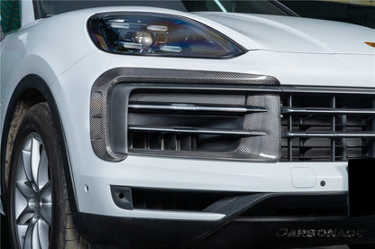 Carbonado 2024-2025 Porsche 9Y0.2 Cayenne S   Coupe     E-Hybrid OEM Style Dry Carbon Fiber Front Bumper Side Vent Cover
