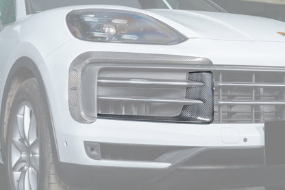 Carbonado 2024-2025 Porsche 9Y0.2 Cayenne S   Coupe     E-Hybrid OEM Style Dry Carbon Fiber Front Bumper Side Vent Cover