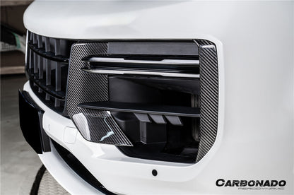 Carbonado 2024-2025 Porsche 9Y0.2 Turbo GT OEM Style Dry Carbon Fiber Front Bumper Side Vent Cove