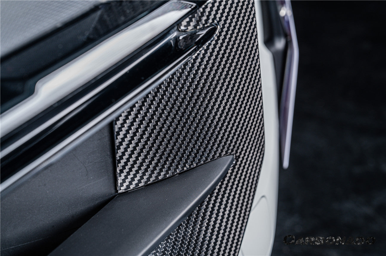 Carbonado 2024-2025 Porsche 9Y0.2 Turbo GT OEM Style Dry Carbon Fiber Front Bumper Side Vent Cove
