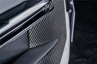 Carbonado 2024-2025 Porsche 9Y0.2 Turbo GT OEM Style Dry Carbon Fiber Front Bumper Side Vent Cove