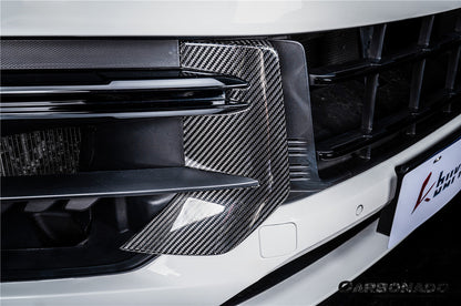 Carbonado 2024-2025 Porsche 9Y0.2 Turbo GT OEM Style Dry Carbon Fiber Front Bumper Side Vent Cove