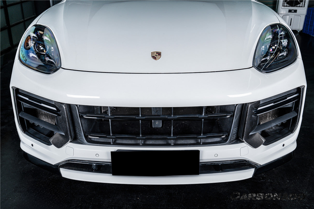 Carbonado 2024-2025 Porsche 9Y0.2 Turbo GT OEM Style Dry Carbon Fiber Front Bumper Side Vent Cove