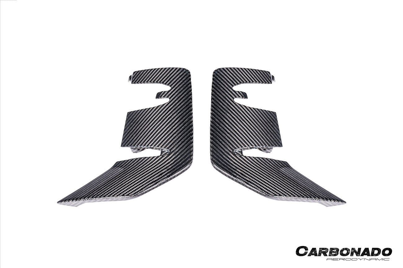 Carbonado 2024-2025 Porsche 9Y0.2 Turbo GT OEM Style Dry Carbon Fiber Front Bumper Side Vent Cove