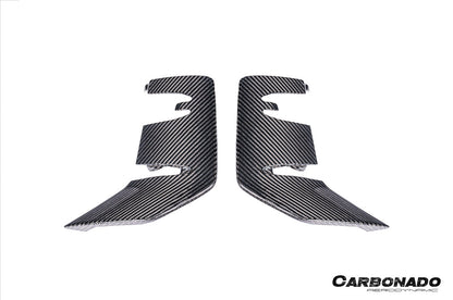 Carbonado 2024-2025 Porsche 9Y0.2 Turbo GT OEM Style Dry Carbon Fiber Front Bumper Side Vent Cove