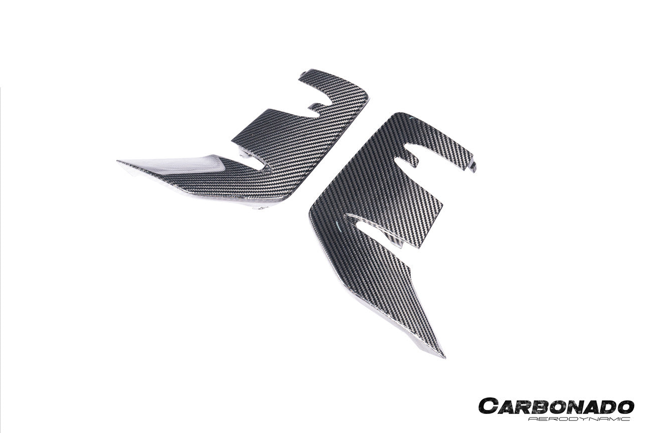 Carbonado 2024-2025 Porsche 9Y0.2 Turbo GT OEM Style Dry Carbon Fiber Front Bumper Side Vent Cove