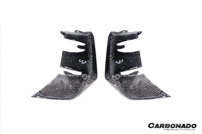 Carbonado 2024-2025 Porsche 9Y0.2 Turbo GT OEM Style Dry Carbon Fiber Front Bumper Side Vent Cove