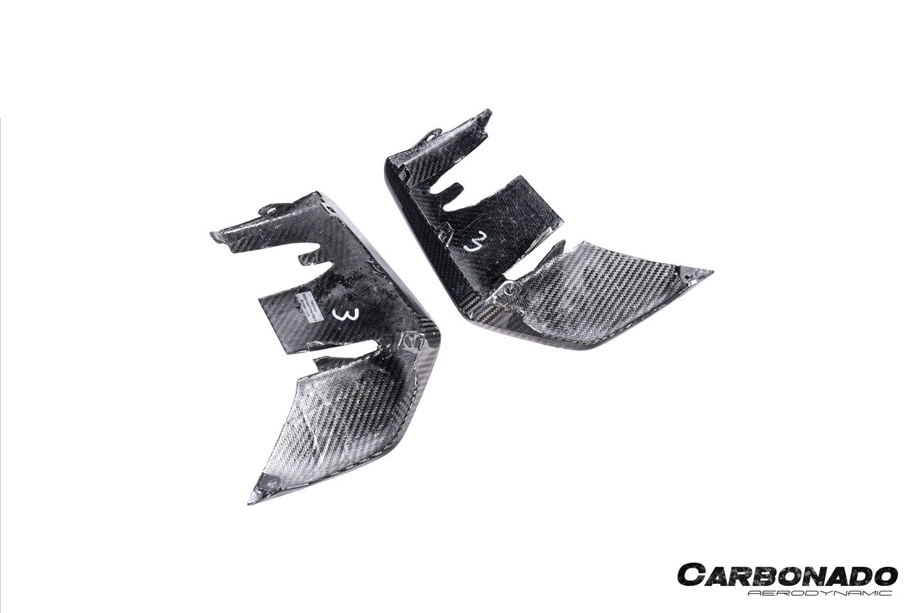 Carbonado 2024-2025 Porsche 9Y0.2 Turbo GT OEM Style Dry Carbon Fiber Front Bumper Side Vent Cove