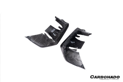 Carbonado 2024-2025 Porsche 9Y0.2 Turbo GT OEM Style Dry Carbon Fiber Front Bumper Side Vent Cove