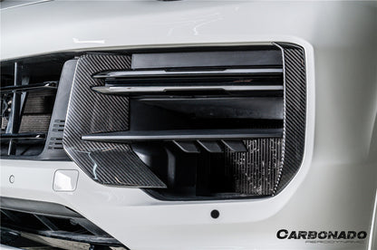 Carbonado 2024-2025 Porsche 9Y0.2 Turbo GT OEM Style Dry Carbon Fiber Front Bumper Side Vent Cove