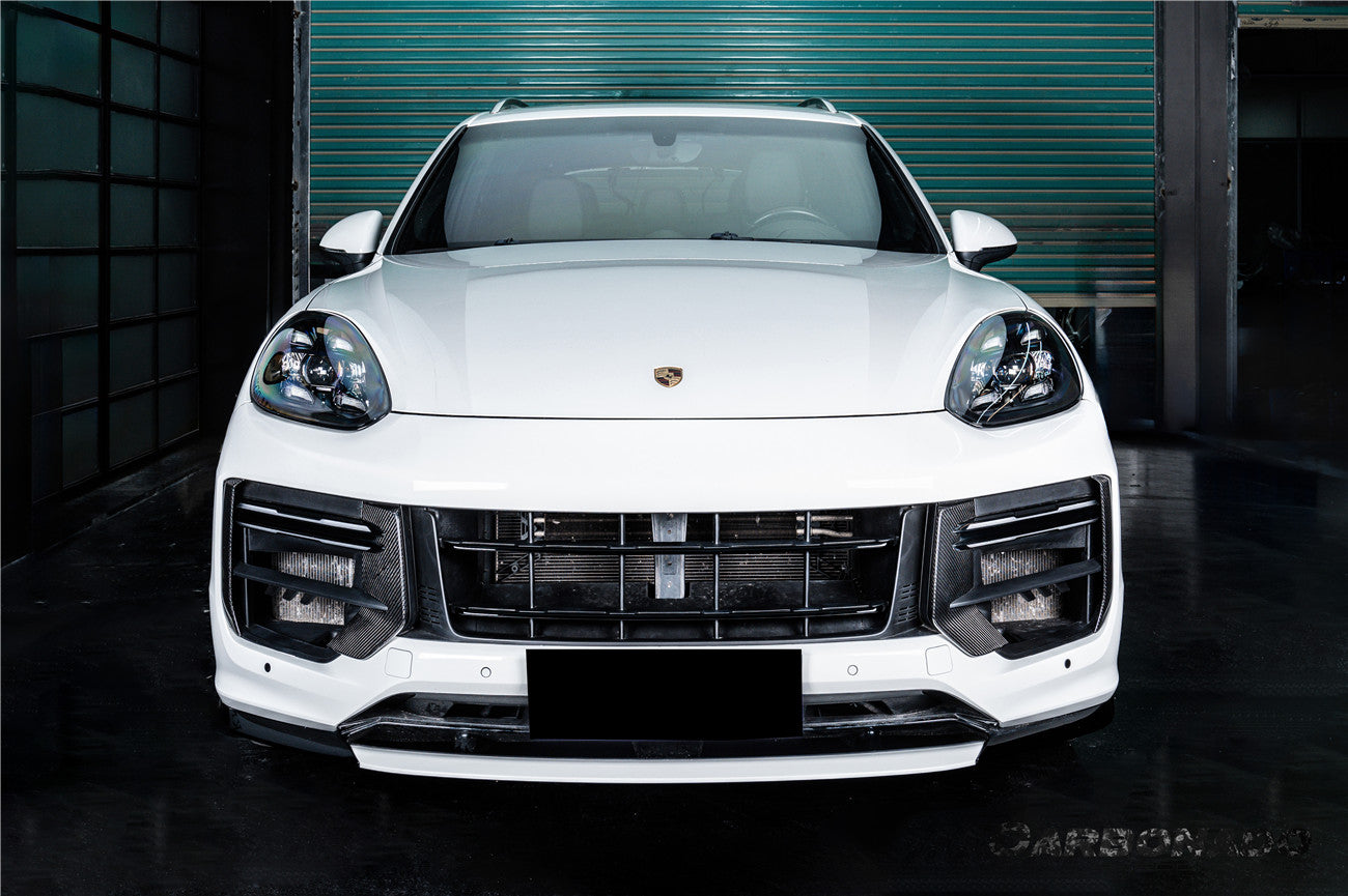 Carbonado 2024-2025 Porsche 9Y0.2 Turbo GT OEM Style Dry Carbon Fiber Front Bumper Side Vent Cove