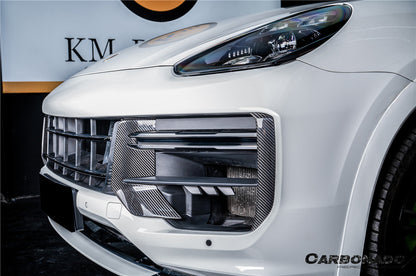Carbonado 2024-2025 Porsche 9Y0.2 Turbo GT OEM Style Dry Carbon Fiber Front Bumper Side Vent Cove