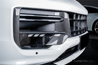 Carbonado 2024-2025 Porsche 9Y0.2 Turbo GT OEM Style Dry Carbon Fiber Front Bumper Side Vent Cove