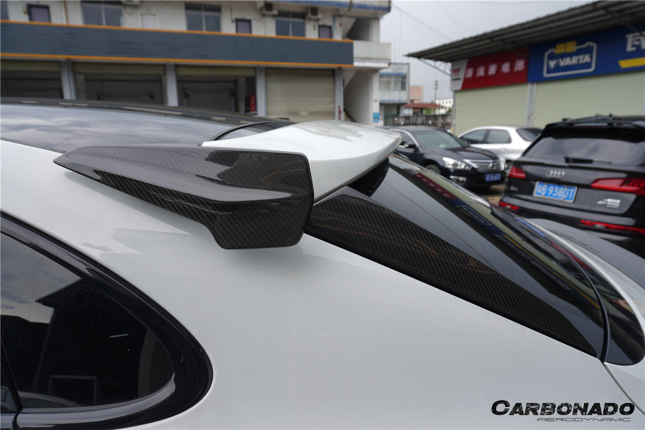 Carbonado 2018-2025 Porsche 9Y0 9YB Cayenne S GTS E-Hybrid Coupe Only KT Style Dry Carbon Fiber Roof Spoiler