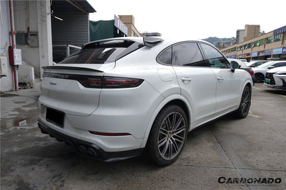 Carbonado 2018-2025 Porsche 9Y0 9YB Cayenne S GTS E-Hybrid Coupe Only KT Style Dry Carbon Fiber Roof Spoiler