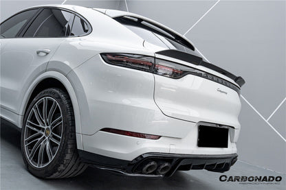 Carbonado 2018-2025 Porsche 9Y0 9YB Cayenne S    GTS    E-Hybrid Coupe Only KT Style Dry Carbon Fiber Trunk Spoiler