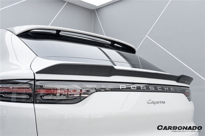 Carbonado 2018-2025 Porsche 9Y0 9YB Cayenne S    GTS    E-Hybrid Coupe Only KT Style Dry Carbon Fiber Trunk Spoiler