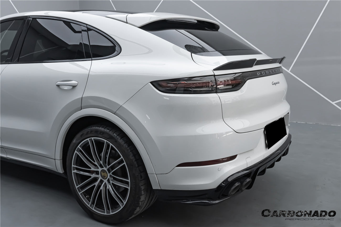 Carbonado 2018-2025 Porsche 9Y0 9YB Cayenne S    GTS    E-Hybrid Coupe Only KT Style Dry Carbon Fiber Trunk Spoiler
