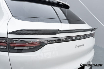 Carbonado 2018-2025 Porsche 9Y0 9YB Cayenne S    GTS    E-Hybrid Coupe Only KT Style Dry Carbon Fiber Trunk Spoiler