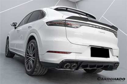 Carbonado 2018-2025 Porsche 9Y0 9YB Cayenne S    GTS    E-Hybrid Coupe Only KT Style Dry Carbon Fiber Trunk Spoiler