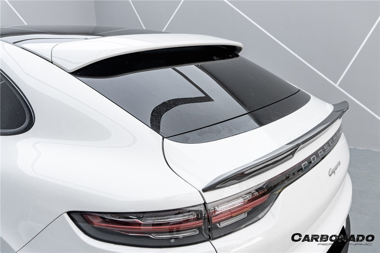Carbonado 2018-2025 Porsche 9Y0 9YB Cayenne S    GTS    E-Hybrid Coupe Only KT Style Dry Carbon Fiber Trunk Spoiler