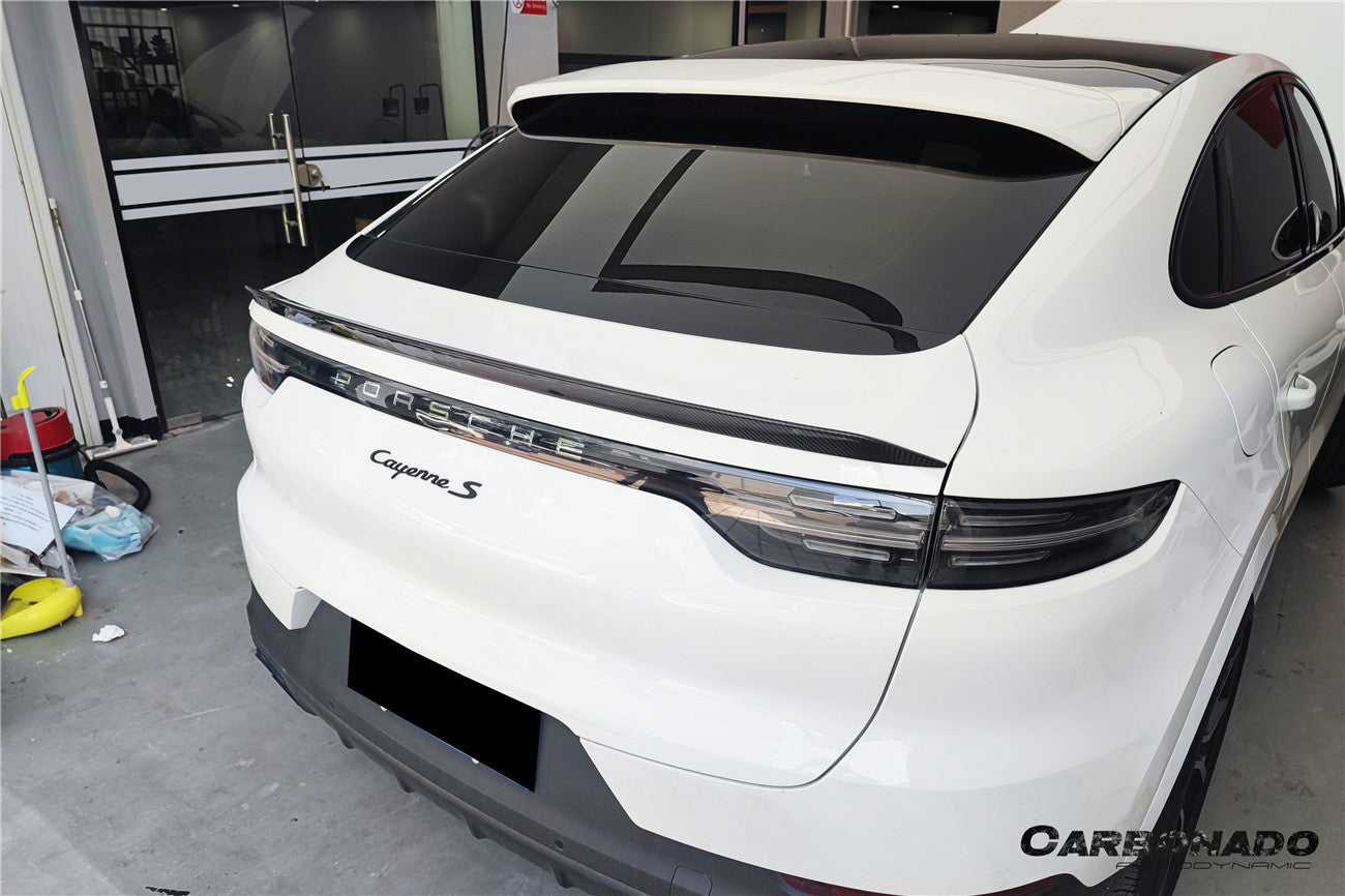 Carbonado 2018-2025 Porsche 9Y0 9YB Cayenne S    GTS    E-Hybrid Coupe Only Turbo Style Dry Carbon Fiber Trunk Spoiler