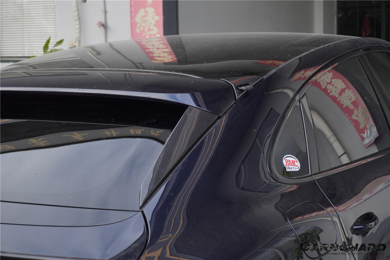 Molduras laterales de fibra de carbono seca para ventanas traseras Porsche 9Y0 9YB Cayenne S GTS E-Hybrid Coupé Carbonado 2018-2025 (solo estilo KT)