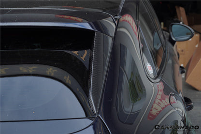 Molduras laterales de fibra de carbono seca para ventanas traseras Porsche 9Y0 9YB Cayenne S GTS E-Hybrid Coupé Carbonado 2018-2025 (solo estilo KT)