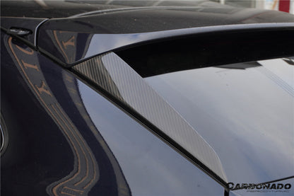 Molduras laterales de fibra de carbono seca para ventanas traseras Porsche 9Y0 9YB Cayenne S GTS E-Hybrid Coupé Carbonado 2018-2025 (solo estilo KT)