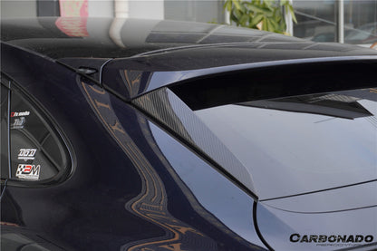 Molduras laterales de fibra de carbono seca para ventanas traseras Porsche 9Y0 9YB Cayenne S GTS E-Hybrid Coupé Carbonado 2018-2025 (solo estilo KT)