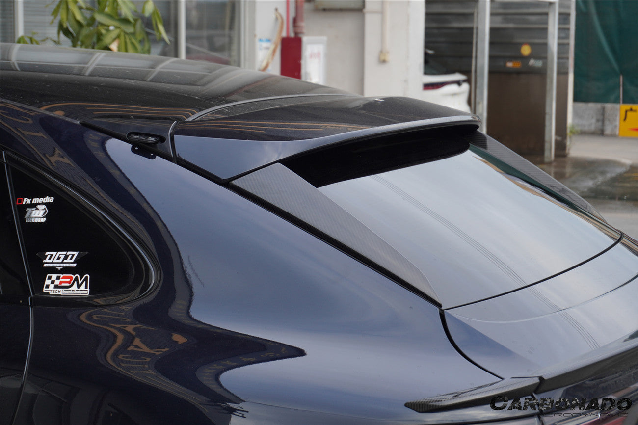 Molduras laterales de fibra de carbono seca para ventanas traseras Porsche 9Y0 9YB Cayenne S GTS E-Hybrid Coupé Carbonado 2018-2025 (solo estilo KT)
