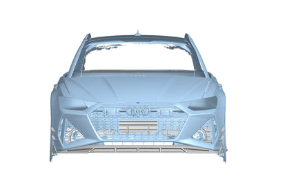Divisor frontal de fibra de carbono seco estilo AD para Audi RS6 RS7 C8 Carbonado 2019-2024