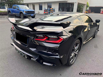 Carbonado 2020-2025 Corvette C8 Stingray Z06 Style DRY Carbon Fiber Trunk Spoiler Wing