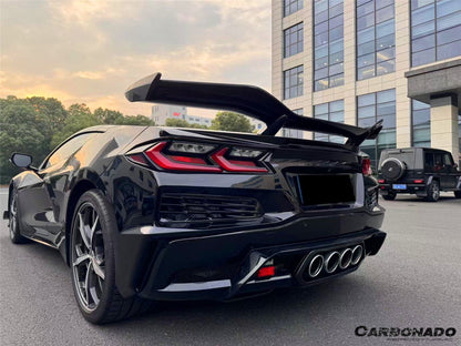 Carbonado 2020-2025 Corvette C8 Stingray Z06 Style DRY Carbon Fiber Trunk Spoiler Wing