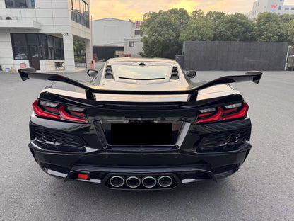 Carbonado 2020-2026 Corvette C8 Stingray Z06 Style Rear Bumper with Exhaust System