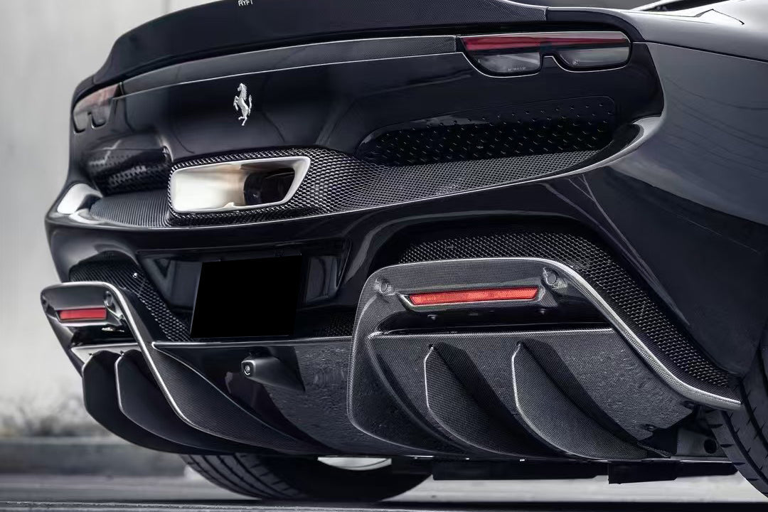 Carbonado Aero Type F171 Autoclave Carbon Fiber Rear Diffuser Lip Carbonado (RT) | 2022-2026 Ferrari 296 GTB, GTS