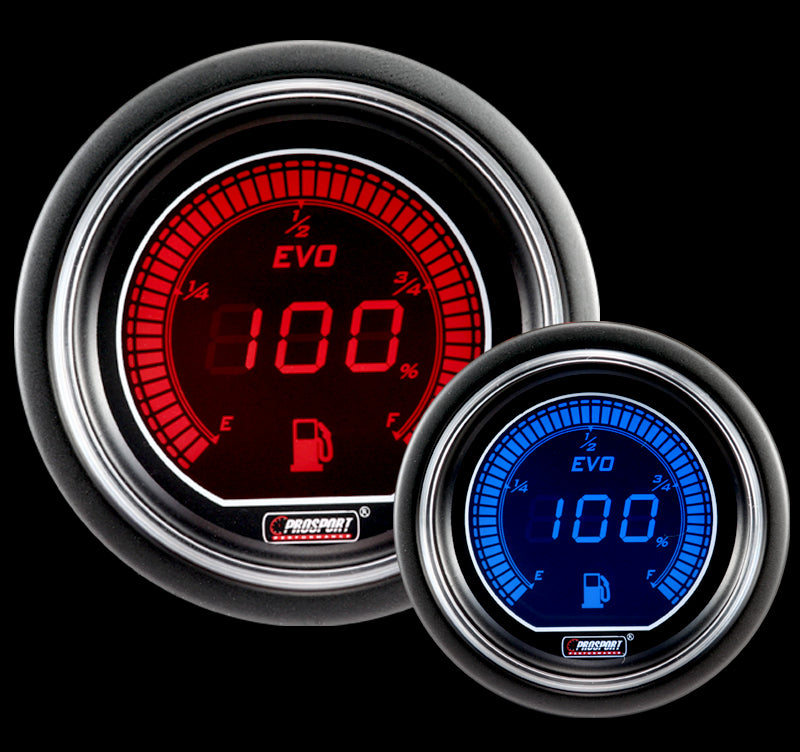 Medidor de nivel de combustible eléctrico Prosport Evo de 2-1/16"