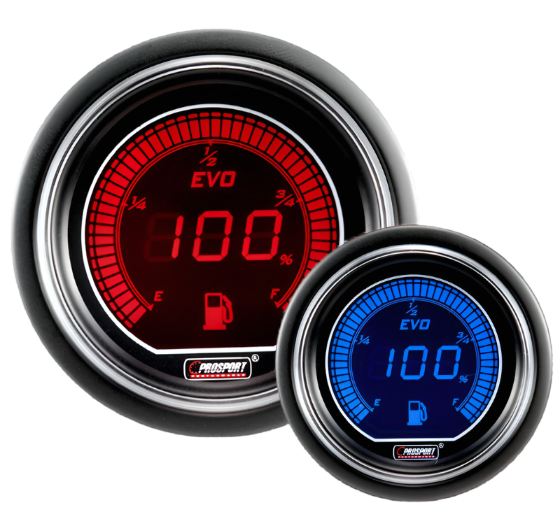 Medidor de nivel de combustible eléctrico Prosport Evo de 2-1/16"