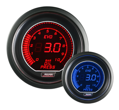 Prosport 52mm Evo Electrical Oil Pressure Gauge-BAR